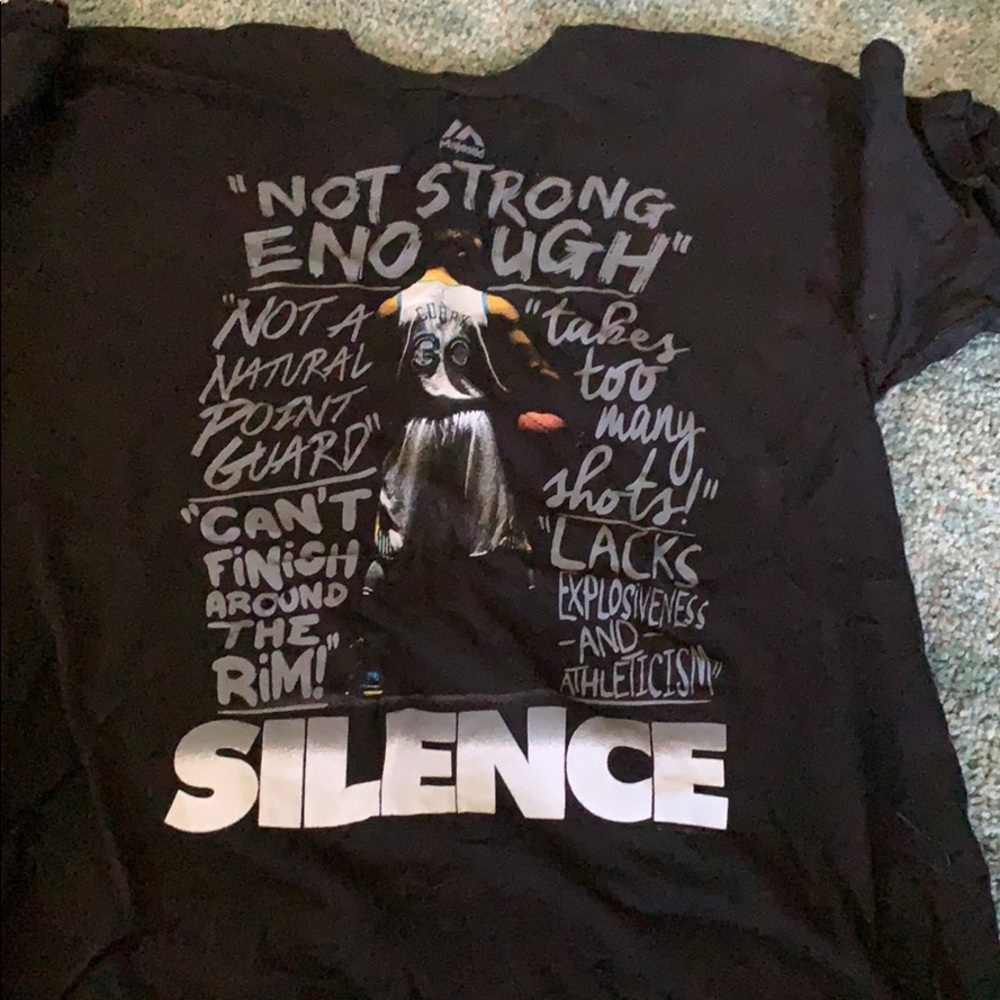 Black Stephen curry doubter t shirt